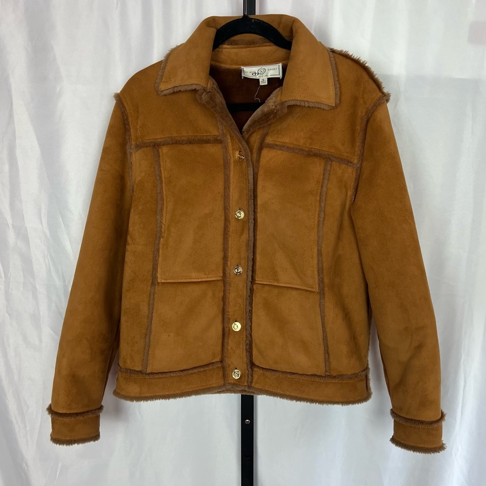 St. John Sport by Marie Gray Faux Suede Coat, size Small